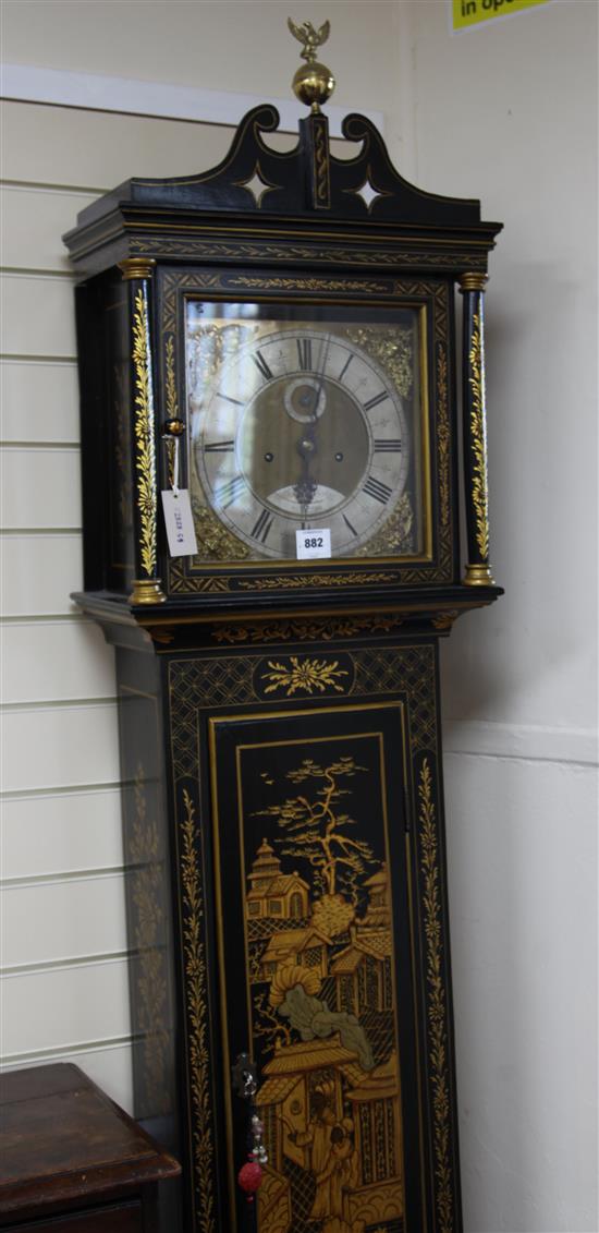 Canetty Clarke of Ditchling. A George III longcase clock, H.7ft 2in.